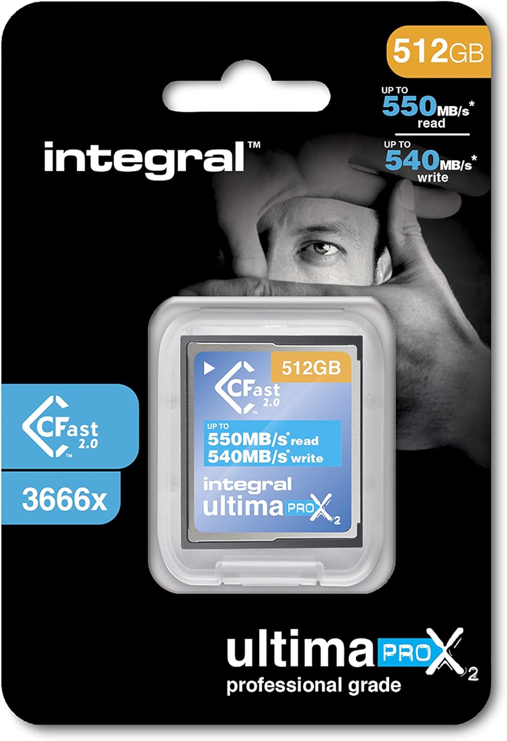 Integral 512GB CFast Card 2.0 High Performance mit Einer Lesegeschwindigkeit von bis zu 550MB/s und