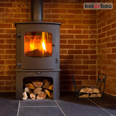 KOTARBAU® Kaminholzregal Innen Brennholzregal Aussen Faltbar Pulverbeschichteter Stahl Holzregal Feu