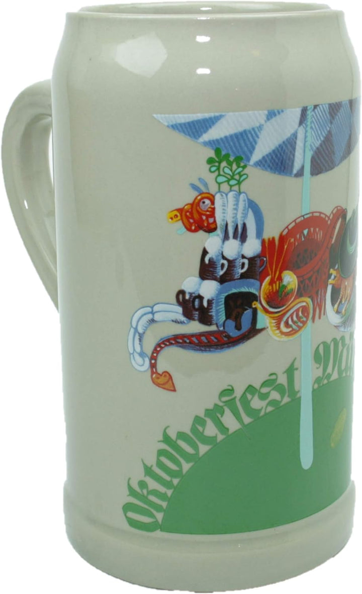 Steinfixx® - Original Oktoberfestkrug 1990 I Jahrgangskrug I Jahreskrug I Wiesnkrug I Sammlerkrug