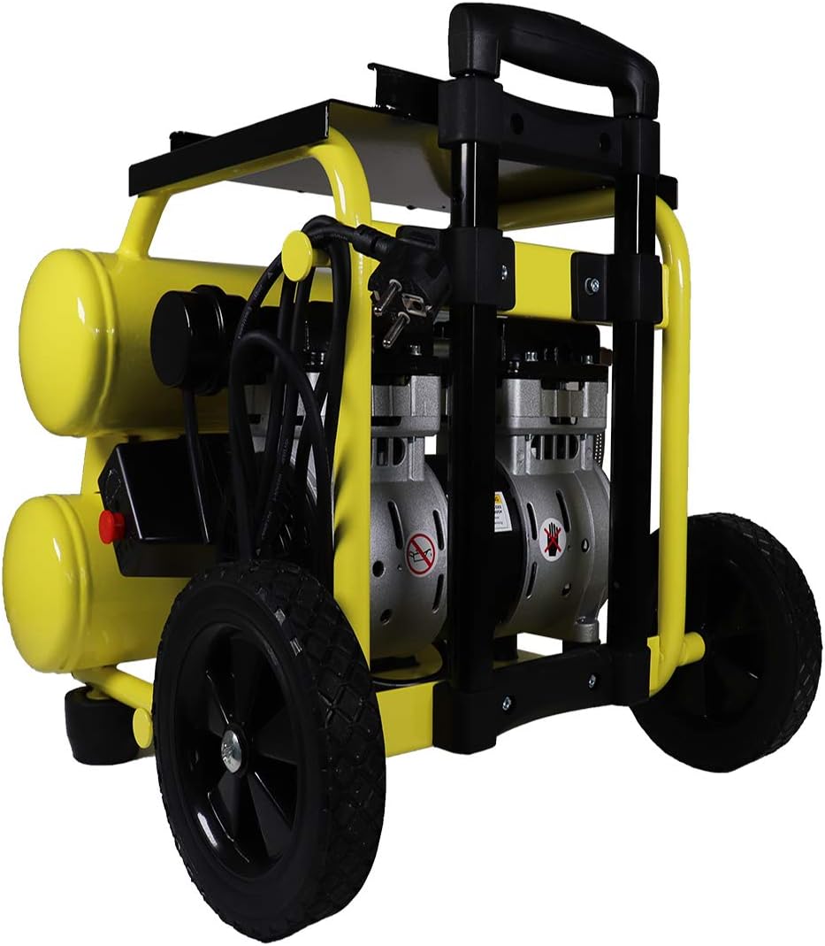 WELDINGER Flüsterkompressor FK 95 pro mobile 750 W 2x5 l Drucktank Servicemobil 5 Jahre Garantie FK