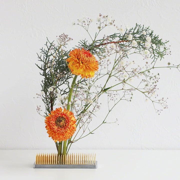 Wazakura Japanischer Ikebana Kenzan langer rechteckiger Blumenhalter 120mm, Hergestellt in Japan, Bl