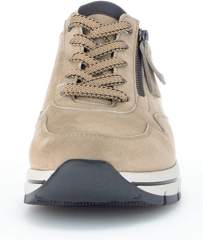 Gabor Damen Low-Top Sneaker,Halbschuhe,Wechselfussbett,Komfortable Mehrweite (H) 38 EU Weit Beige Sa