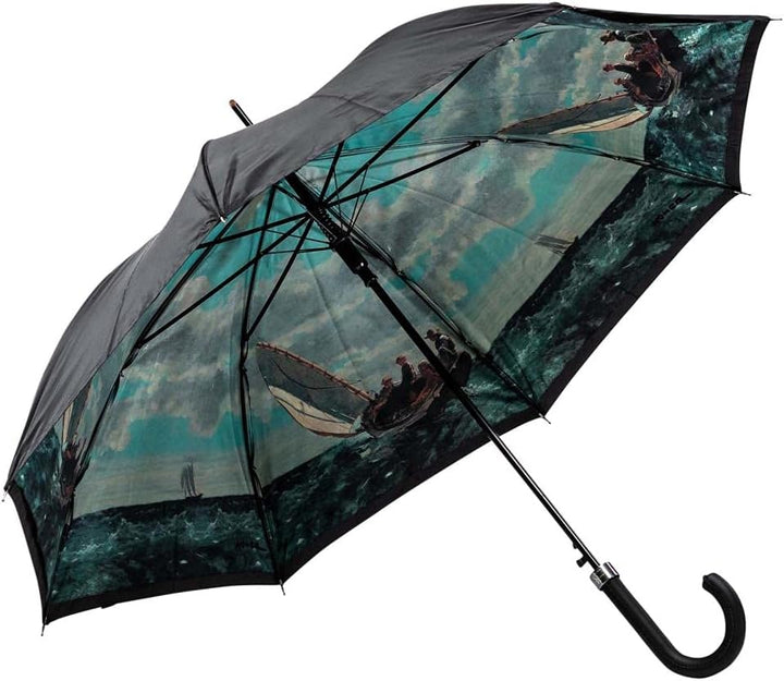 LUCKYWEATHER Regenschirm Stockschirm Damen/Herren Motiv Breezing Up Auf-Automatik Double Layer I Sto