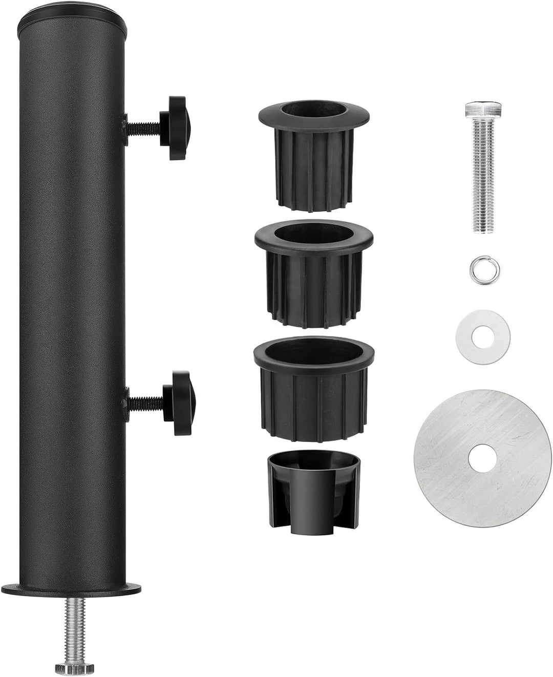 Garten Sonnenschirm Standrohre Geliefert, Universal SonnenschirmStandrohr mit 3 TLG Reduzierring(48/
