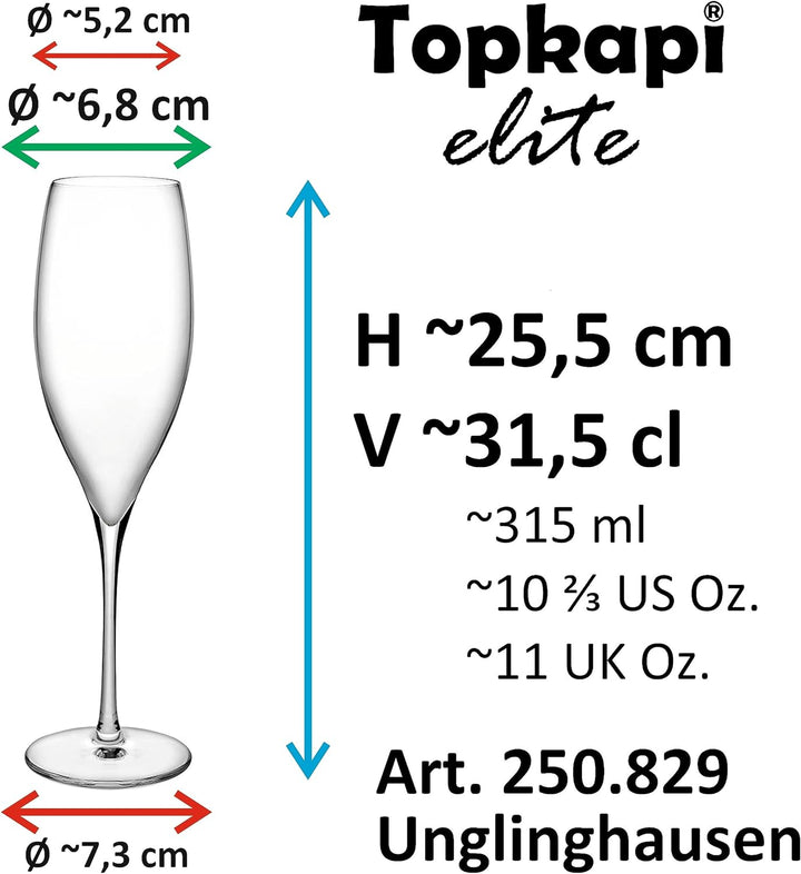 Topkapi elite Champagner Gläser Unglinghausen │ Prosecco Gläser Sektgläser Schaumwein Gläser Lillet
