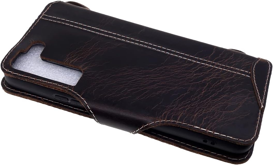 Yogurt Handyhülle für Samsung Galaxy S22+, Hülle Echtleder Case Ledertasche Lederhülle für Samsung S