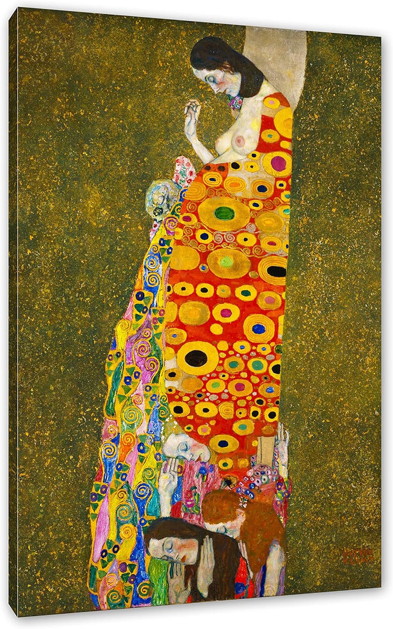 Generisch Gustav Klimt - Hoffnung II als Leinwandbild / Grösse: 100x70 cm / Wandbild / Kunstdruck /