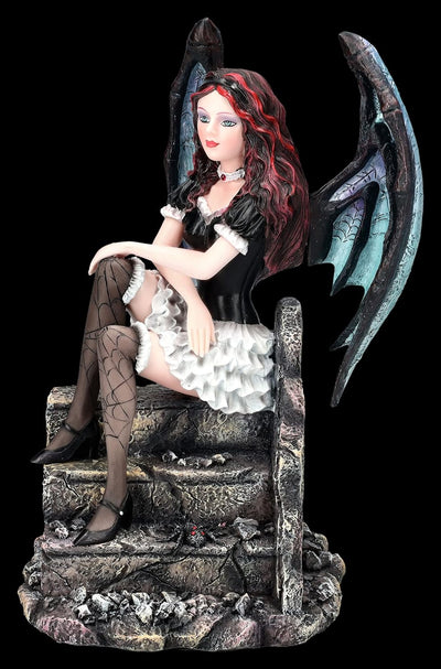 Gothic Elfen Figur - Sexy Dark Angel Mara 23 cm | Engel Statue