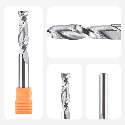 SpeTool 2 Stück Spiralnutfräser 8mm Schaft Upcut 32mm Schnittlänge Nutfräser Nutfräser Holzfräser Sp