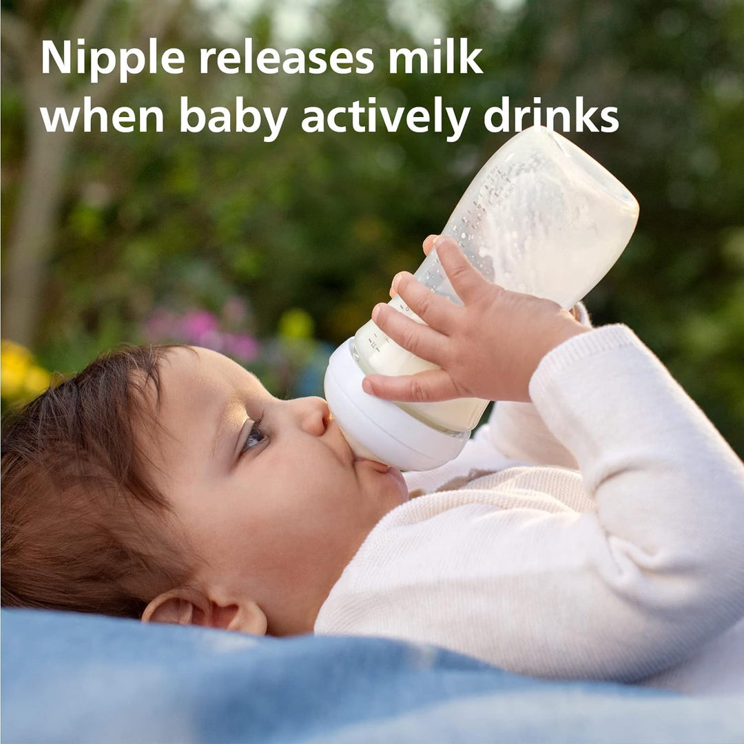 Philips Avent Glasflasche Natural mit Responsivem Schnuller 240ml, 2 Stück (Modell SCY933/02)