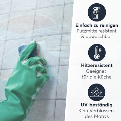 40 Stück Fliesenfolie für Küche und Bad 10x10 cm - Mosaikfliesen, Fliesensticker - Klebefolie Fliese