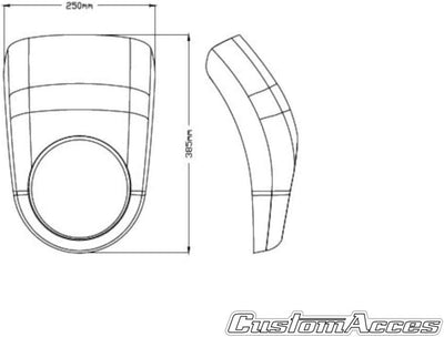 Customacces Verkleidungscheibe Modell Anarchy Schwarz Puig ref.21092N für Indian Scout 15'-22', Indi