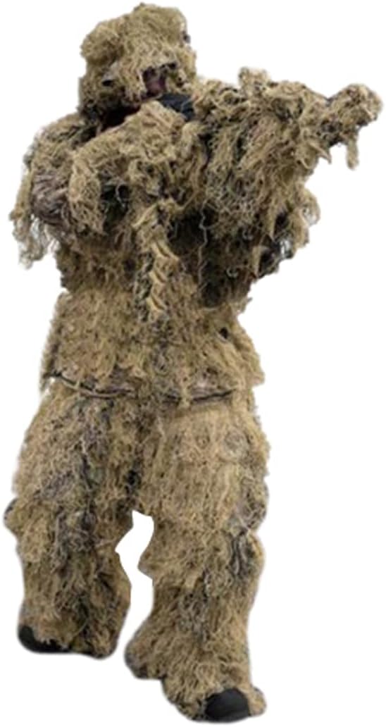 Mil-Tec Anti-Fire Ghillie Anzug 4-TLG. - Desert XL/XXL, - Desert XL/XXL