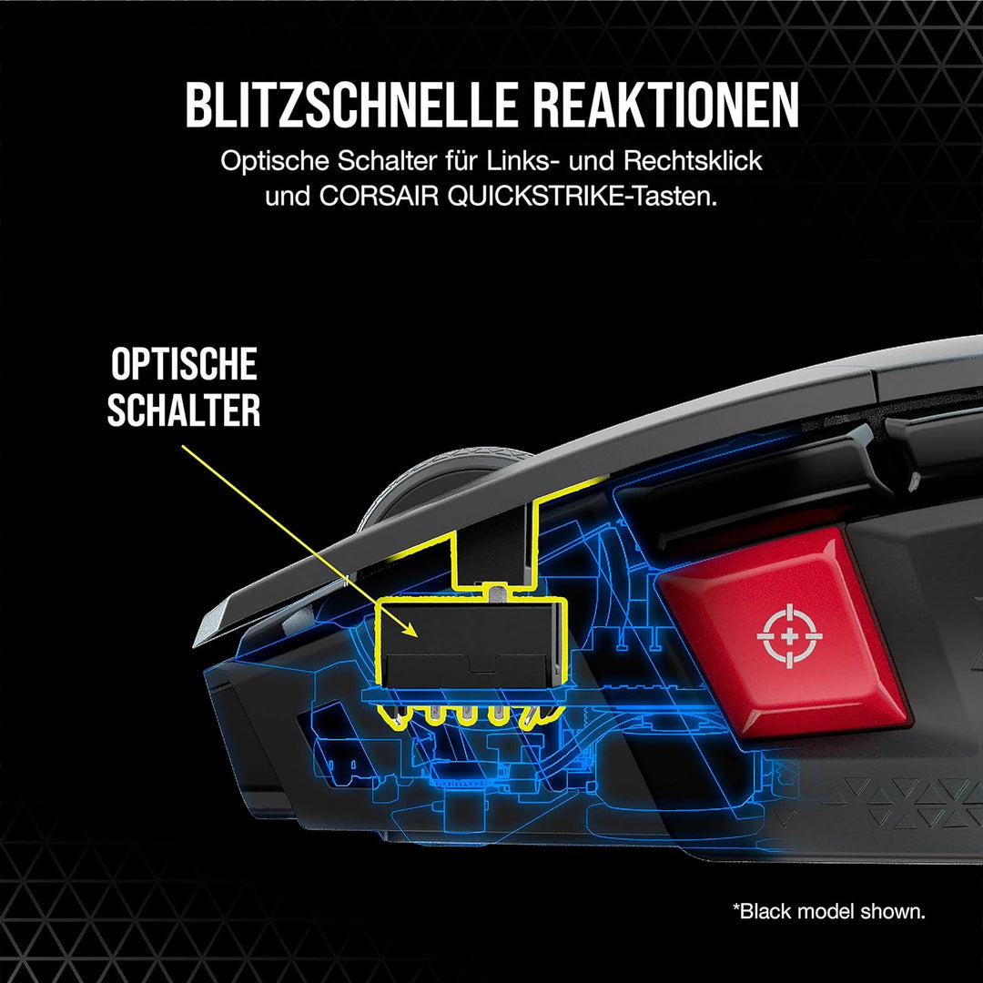 CORSAIR M65 RGB ULTRA WIRELESS Tunable FPS Gaming Mouse - 26.000 DPI - Sub-1ms Wireless - Gewichtssy