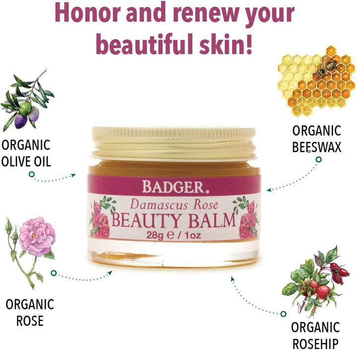 Beauty Balm, Damascus Rose, 1 oz (28 g)