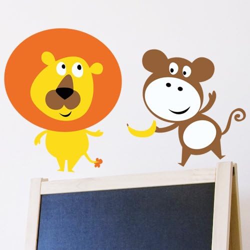Wandkings Dschungeltiere Wandsticker XL Set, 28 Aufkleber, Gesamtfläche 130 x 45 cm