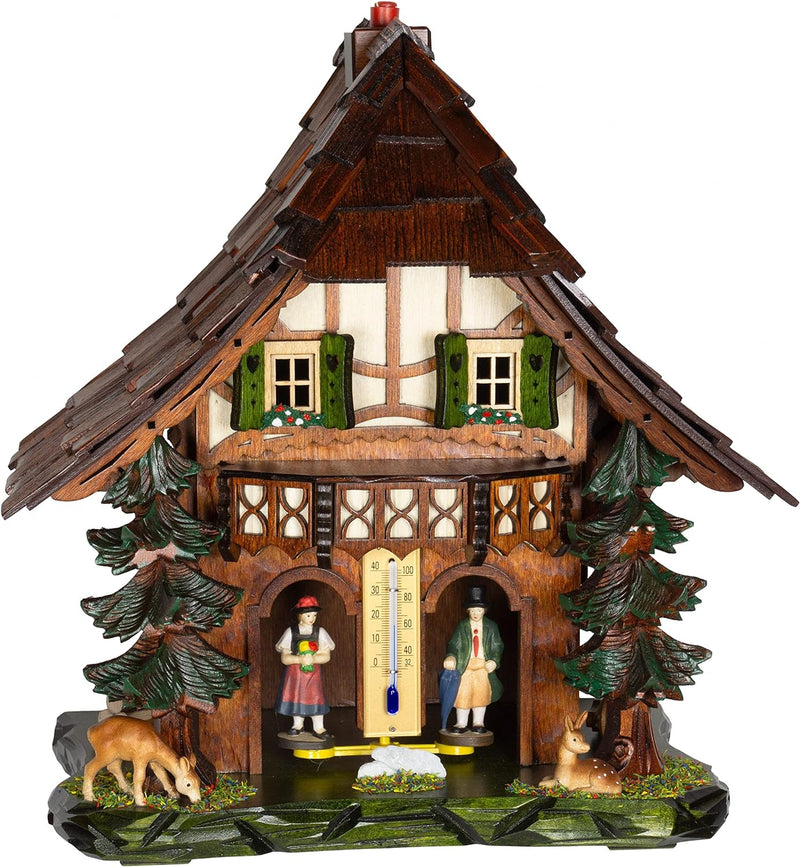 Wetterhaus aus dem Schwarzwald mit Holzfiguren TU 865