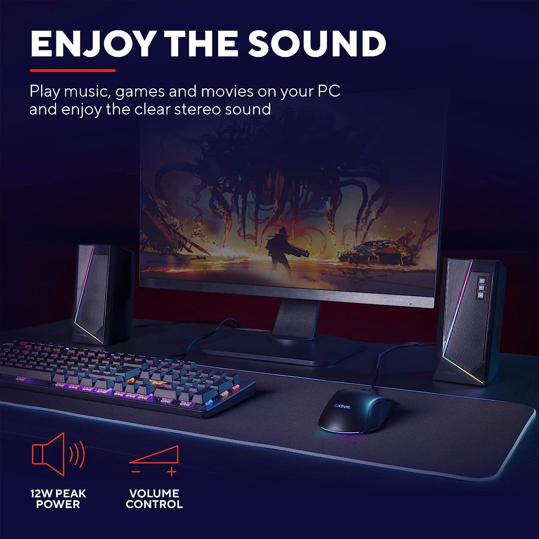 Trust Gaming Lautsprecher für PC GXT 609 Zoxa - Computer Boxen, Lautsprecherset mit 6 Verschiedene R