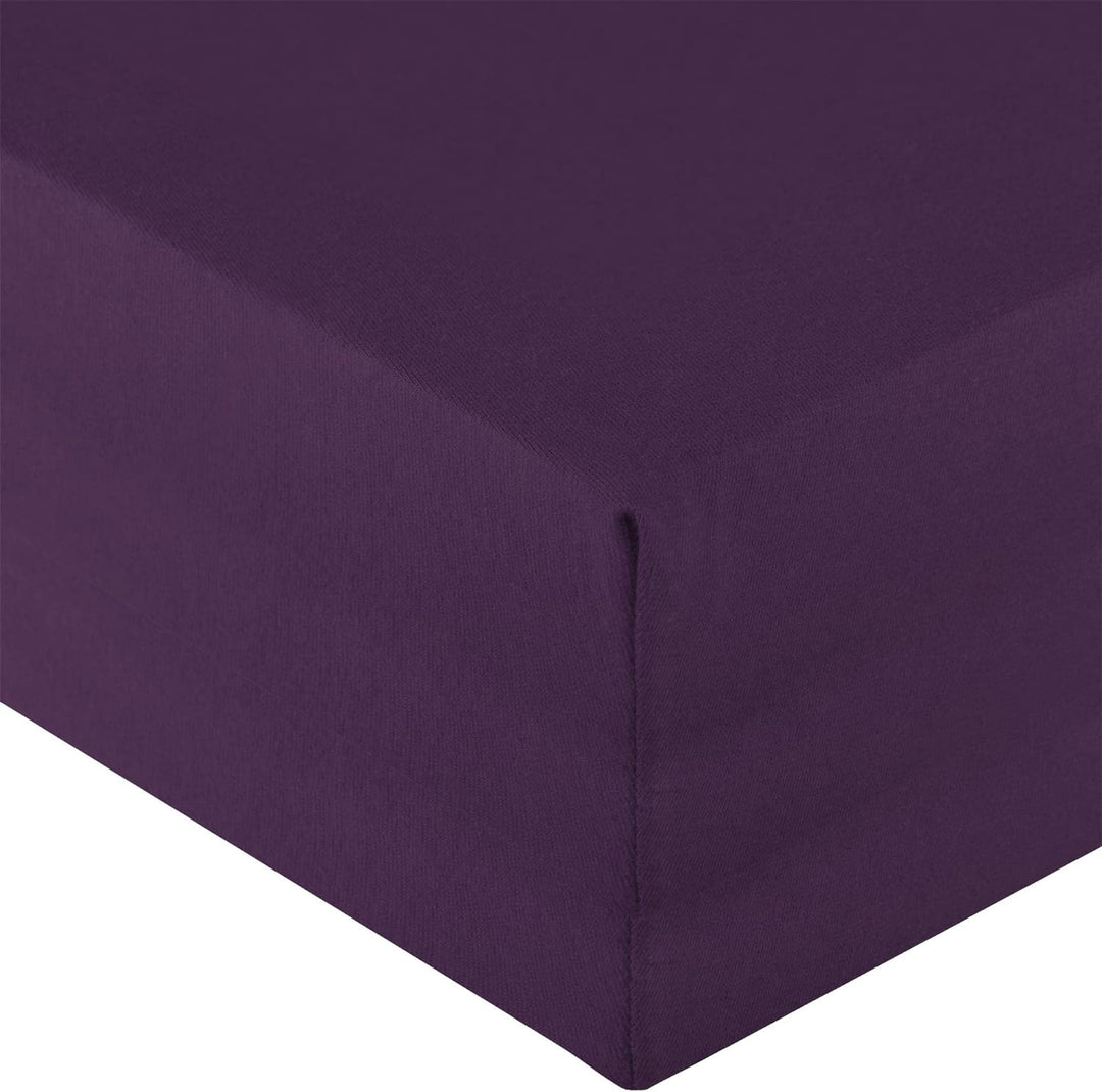 aqua-textil Royal XL Spannbettlaken Boxspringbett Wasserbett 200x220-220x240 cm lila 210g/qm Jersey