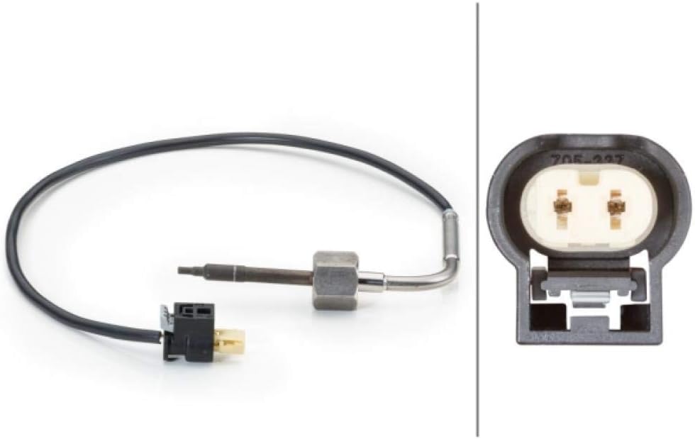 HELLA 6PT 014 494-011 Sensor, Abgastemperatur - 2-polig - geschraubt - Kabel: 360mm