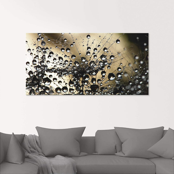 ARTland Glasbilder Wandbild Glas Bild einteilig 50x50 cm Quadratisch Natur Botanik Blumen Pusteblume