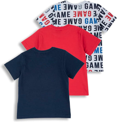 Chicco, Set Kurzarm T-Shirt aus Baumwolle, Jungen 12 Monate Rot, 12 Monate Rot