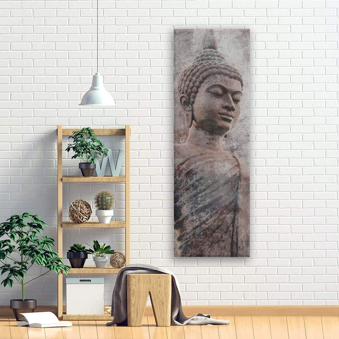 Feeby Bilder Buddha 30x90 cm 1 Teilig Wohnzimmer Schlafzimmer Büro Flur Küche Wandbilder Leinwandbil