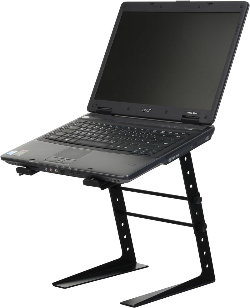Pronomic LS-100 Laptopständer DJ Notebookstativ Laptop Stand (Höhenverstellbar) Schwarz & Numark HF1