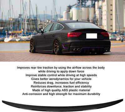 Terisass a5 Heckspoiler Lippe Spoiler Protector Lip Fit für A5 B8/B8.5 Sportback, S5 B8/B8.5 Sportba