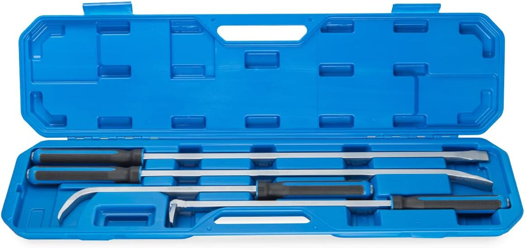 60cm 90cm 4 tlg Schwerlast Stemmhebel-Satz mit Kunststoff-Softgriff und Metall-Schlagköpfen, Brechei