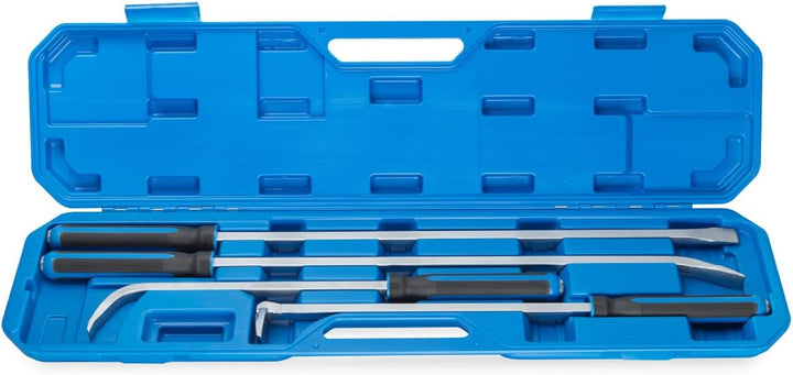 60cm 90cm 4 tlg Schwerlast Stemmhebel-Satz mit Kunststoff-Softgriff und Metall-Schlagköpfen, Brechei