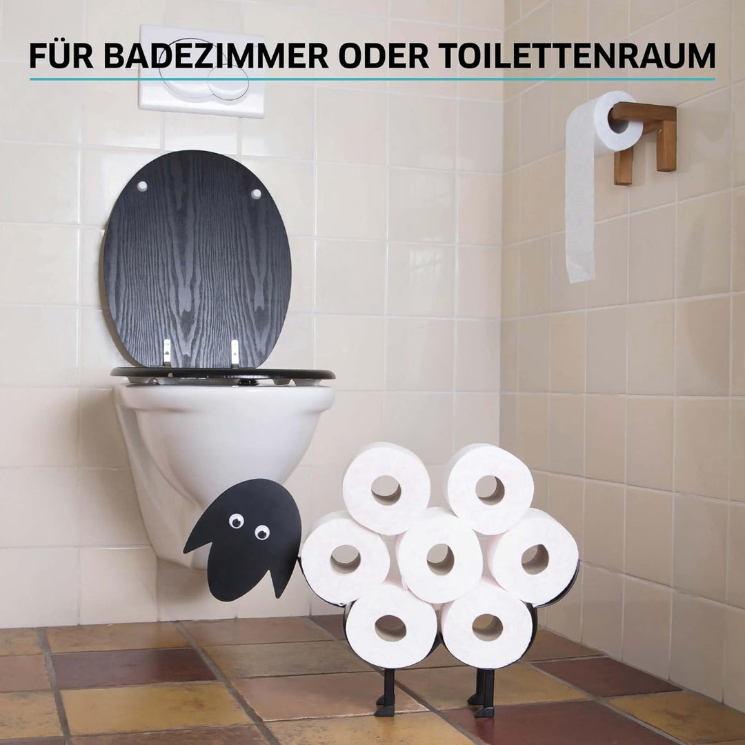 Gadgy Klopapierhalter Schaf | Toilettenpapier aufbewahrung | Klorollenhalter | Ersatzrollenhalter |