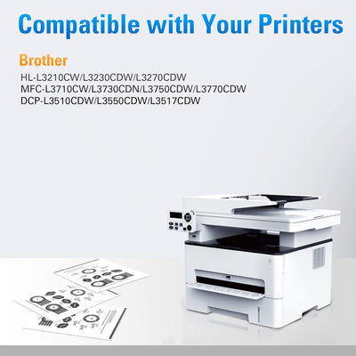 G&G TN-243CMYK Toner kompatibel mit Brother TN-247 TN-243 für MFC-L3750CDW MFC-L3770CDW DCP-L3550CDW