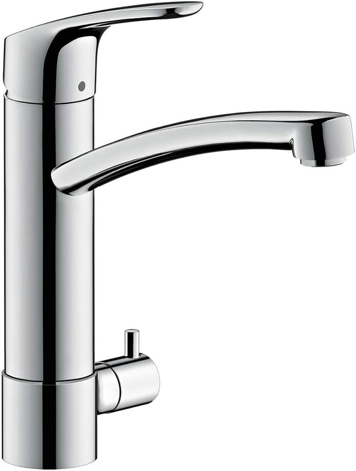 hansgrohe Focus Küchenarmatur (Wasserhahn Küche mit Geräteabstellventil, 120° schwenkbar, hoher Ausl