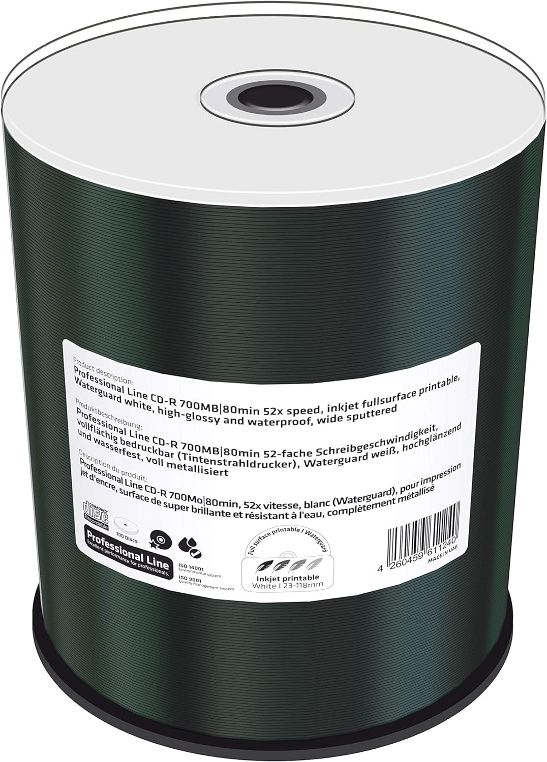 MediaRange Professional Line CD-R 700MB|80min 52-fache Schreibgeschwindigkeit, vollflächig bedruckba