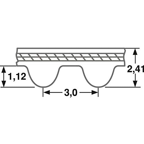 Gates Zahnflachriemen Synchronriemen Powergrip GT3 Profil: 1280-8MGT - 20