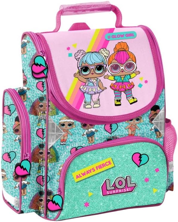 LOL Surprise L.O.L 7 Teile Set SCHULRANZEN Ranzen SCHULRUCKSACK Tasche RUCKSACK mit Sticker-von-Kids