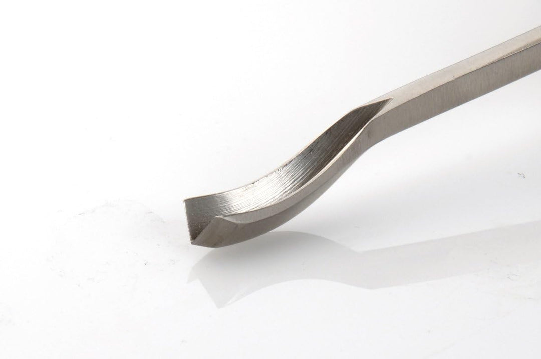 "KIRSCHEN" Werkzeuge 5643006 | Kerbschnitzbeitel mit Birnenheft Stich 39, gekröpft & V-förmig - 6mm