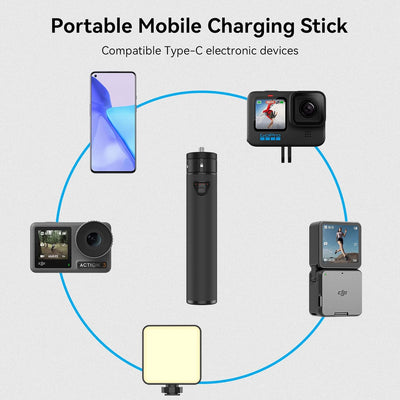 Smatree Tragbar 5000mAh Ladegerät Batteriegriff, Power Stick Kompatibel mit DJI Osmo Mobile 6 (Selfi