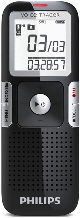 Philips LFH0642 Voice Tracer Digitaler Recorder 2 GB Flash-Speicher MP3 1,4 Zoll/3,56 cm Display Pla