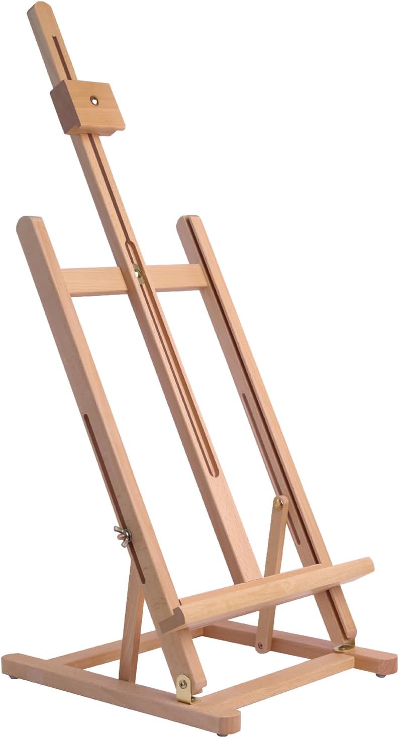 Staffelei Grosse Tischstaffelei Malstaffelei aus Buche für Leinwand bis 62 cm hoch