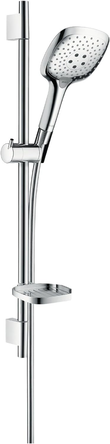 hansgrohe Raindance Select E 150 Duschset 0,65m, 3 Strahlarten mit Seifenablage, Chrom Chrom 0,65m S