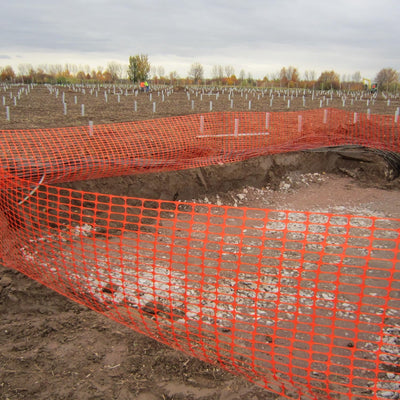 Warnzaun, Bauzaun, Absperrzaun Heavy 280g/m², 1 x 50m, orange, zur Absicherung und Kennzeichnung von