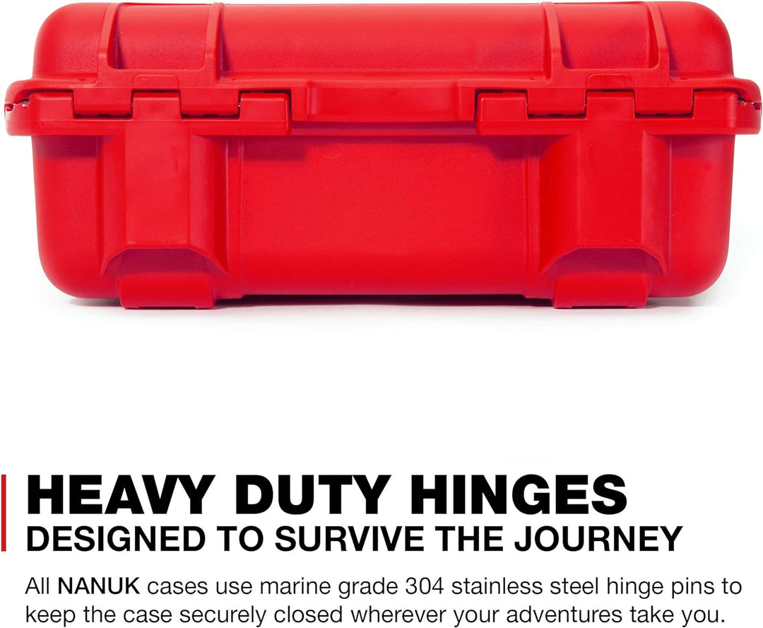Nanuk 920 Wasserdichter Hartschalenkoffer Mit Plüschschaumeinlage - Rot Rot Würfelförmiger Schaumsto