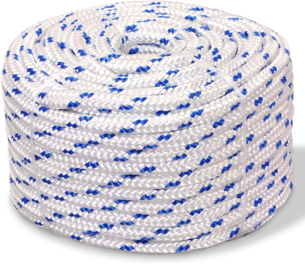 Festnight Bootsseil Polypropylen 12 mm 50 m Weiss