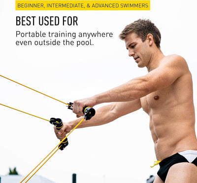 Finis Unisex-Adult Slide Dryland Swimming and Sports Training Resistance Exercise Bands with Rotatin