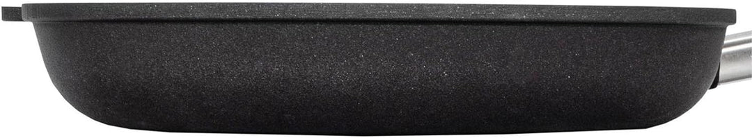 Eurolux Grillpfanne 28x28 cm - grosse Flache quadratische Guss-Pfanne mit Beschichtung - ohne Indukt