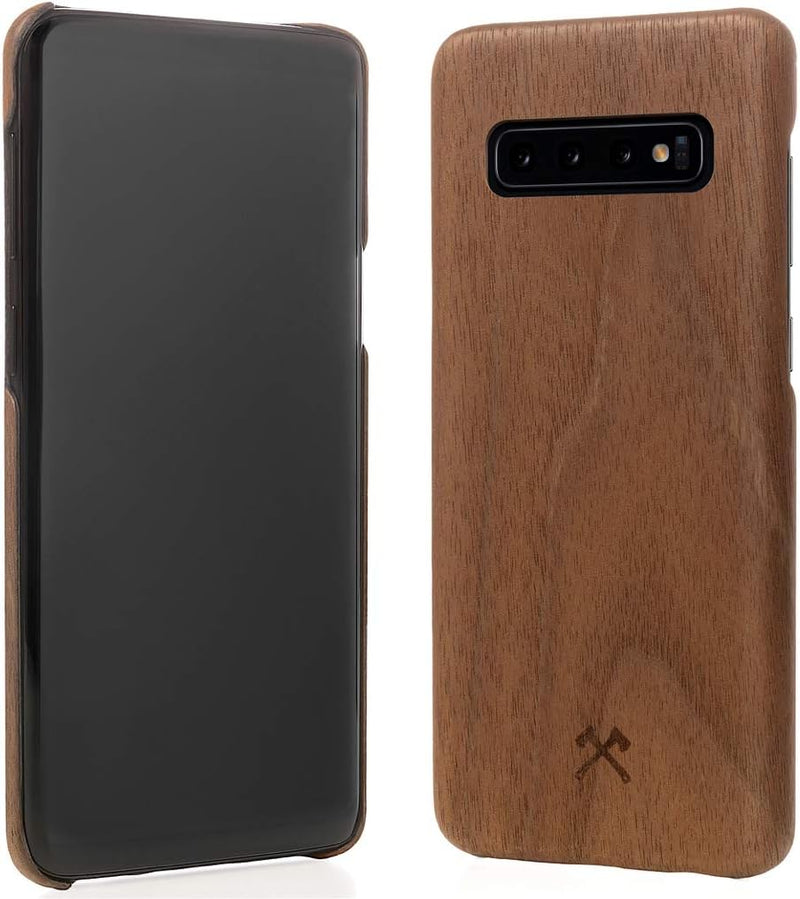 Woodcessories - Hülle kompatibel mit Samsung Galaxy S10 Plus aus Echtholz - EcoSlim Case (Walnuss)