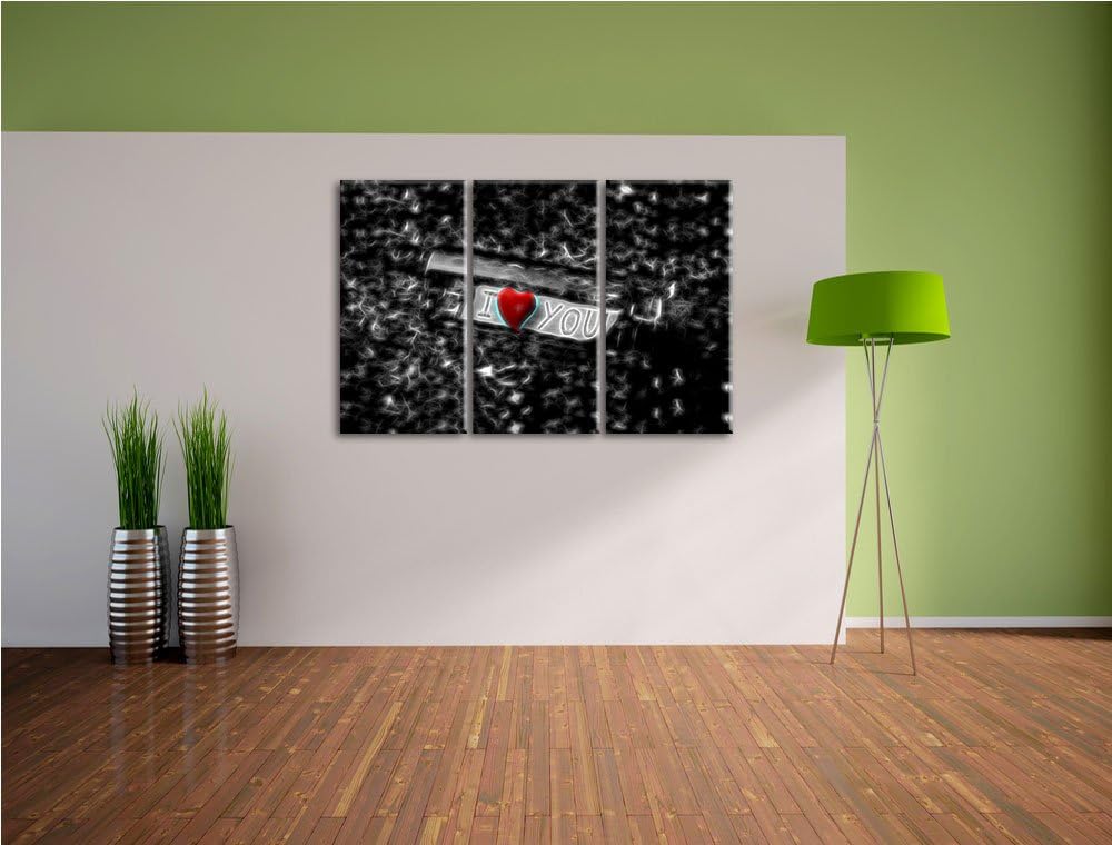 romantische Flaschenpost NewArt 3-Teiler Leinwandbild 120x80 Bild auf Leinwand, XXL riesige Bilder f