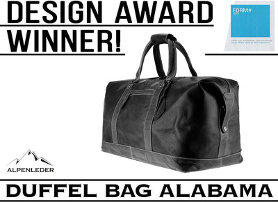 Weekender Alabama | Echtes Büffel-Leder | Design Award Winner | Reisetasche Duffel Bag Herren Damen